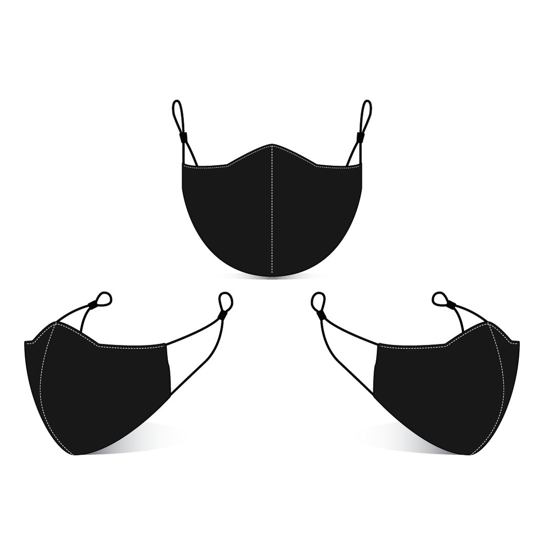 Black Reusable Antibacterial Face Mask $10.00 each