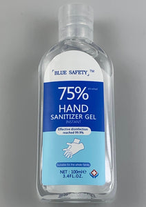 3 Pack Blue Safety 75% Alcohol Hand Sanitizer Gel